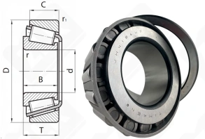 Подшипник JH415647/JH415610 радиально-упорный роликовый конический 75-145-51 мм