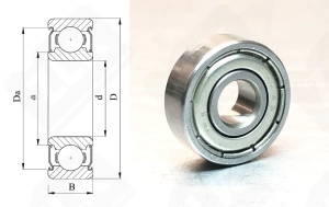 Подшипник 80026 (626ZZC3) радиальный шариковый 6-19-6 мм