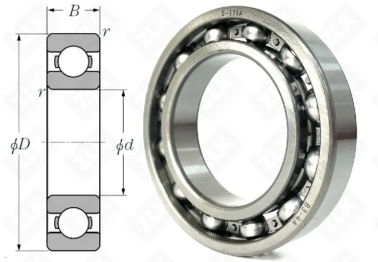 Подшипник шариковый 111 (6011) 55×90×18 мм FBC
