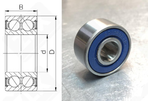 Подшипник 3056201 (2RS) (5201 3201) радиально-упорный шариковый 12-32-15,9 мм