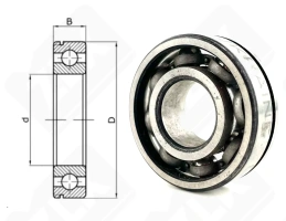 Подшипник 50202 (6202N) радиальный шариковый 15-35-11 мм