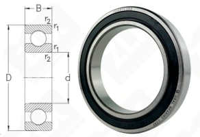 Подшипник 1000911 (61911,6911) радиальный шариковый 55-80-13 мм
