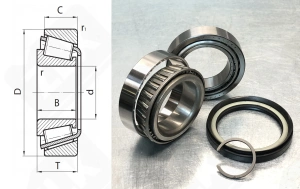 Подшипник VKBA1915 (R173.06 713619140 4T-LM102949/102910) радиально-упорный роликовый конический 45,2-73,2-19,8 мм