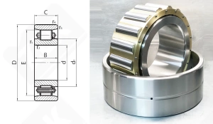 Подшипник 3002244 HЛ (N3244MW33) радиальный роликовый 220-400-144 мм