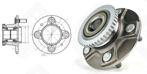 Подшипниковый ступичный узел VKBA 3252 (713613470) радиально-упорный шариковый 30-72-49 мм