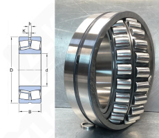 Подшипник 3153244 H (23244CCW33) радиальный роликовый самоустанавливающийся 220-400-144 мм