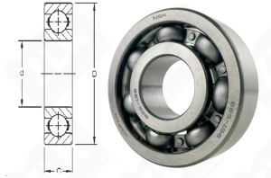 Подшипник шариковый  (B25-198CG12) 25×63×18 мм