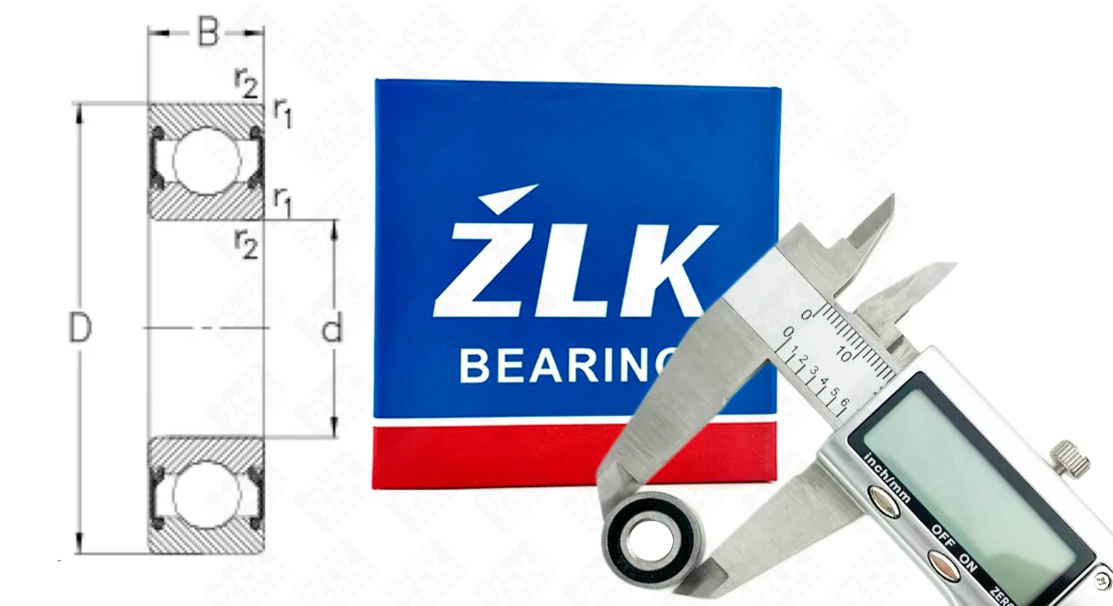 Подшипник шариковый 1000097 2RS (6972RS) 7×17×5 мм ZLK
