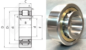 Подшипник 42620 Л (20) (NJ2320EXLM1C3) радиальный роликовый 100-215-73 мм