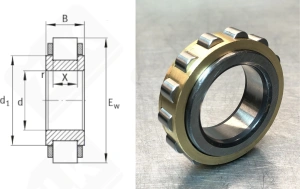 Подшипник 502206Л (RN206M) радиальный роликовый 30-55,5-16 мм