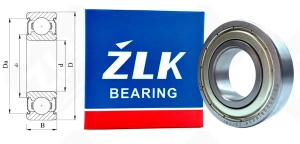 Подшипник шариковый 80206 (6206ZZC3) 30×62×16 мм