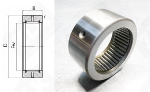 Подшипник BH-1612 радиальный игольчатый 25,4-33,337-19,05 мм