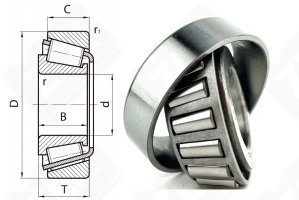 Подшипник 320/22XJ радиально-упорный роликовый конический 22-44-15 мм