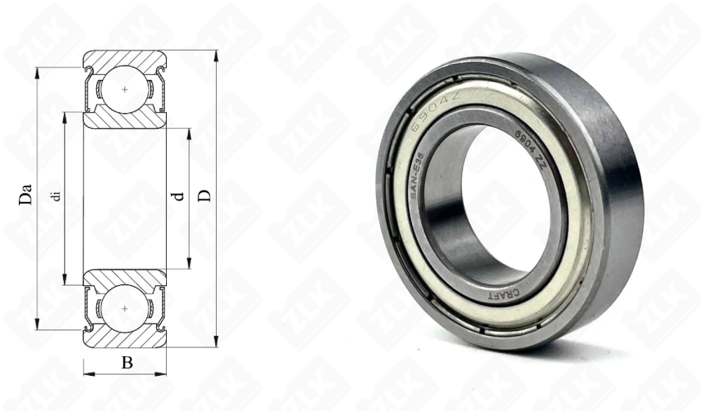 1000904 ZZ (61904ZZ,6904ZZ) Craft