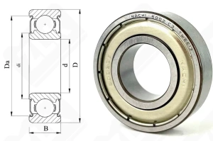 Подшипник 80102 (70) (6002ZZC3) радиальный шариковый 15-32-9 мм