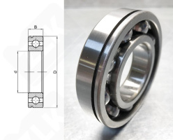 Подшипник 50316 (6316N) радиальный шариковый 80-170-39 мм
