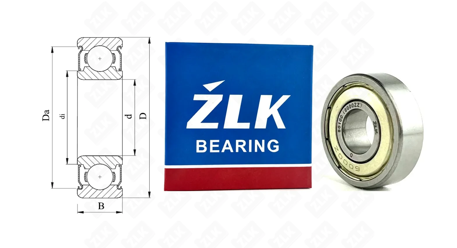 Подшипник шариковый 80100 (6000ZZ) 10×26×8 мм ZLK