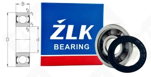 Подшипник 180015 (6052RS) радиальный шариковый гибридный 5-14-5 мм