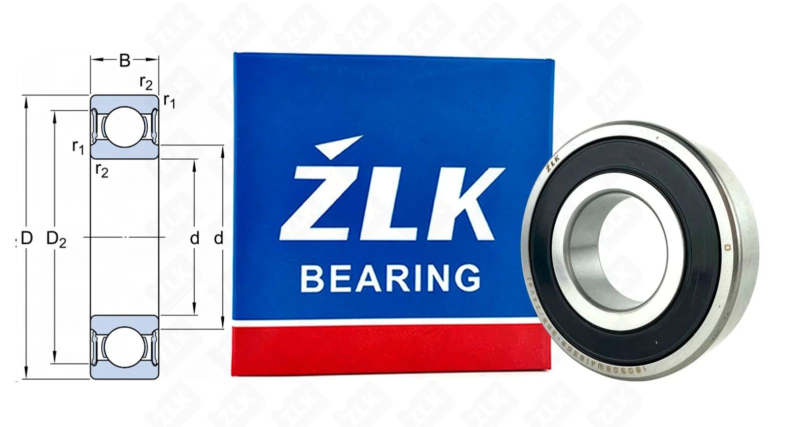 Подшипник шариковый 180309 Ш4 (63092RS) 45×100×25 мм ZLK