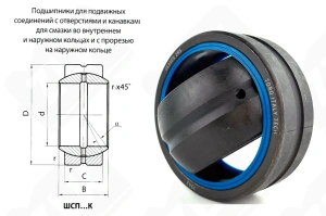 Подшипник ШСП35 (GE35ES2RS) шарнирный 35-55-21/26 мм