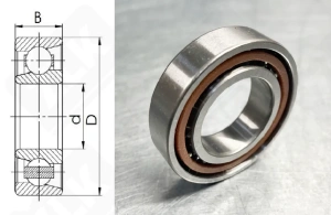 Подшипник 36201 E (7201CP) радиально-упорный шариковый 12-32-10 мм