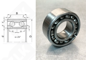 Подшипник 3056203 (5203,3203) радиально-упорный шариковый 17-40-17,5 мм