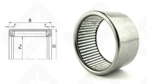 Подшипник HK3824 радиальный игольчатый 38-55-24 мм