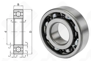 Подшипник 101 (6001) радиальный шариковый 12-28-8 мм