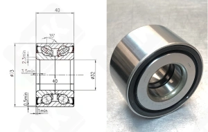 Подшипник 32BWD07A1CA15ZA радиально-упорный шариковый 32-73-40 мм