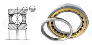 Подшипник 1176724Л радиально-упорный шариковый 120-200-38 мм