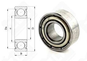Подшипник 2000086 ZZ (618/6,686ZZ) радиальный шариковый 6-13-5 мм