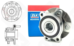 Подшипниковый ступичный узел 62BWKH10D радиально-упорный шариковый 26-90-76,5 мм