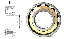 Подшипник шариковый 36207 Л (7207СМ) 35×72×17 мм Россия