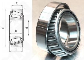 Подшипник HICAPLM102949/10  радиально-упорный роликовый конический 45,242-73,431-19,812 мм