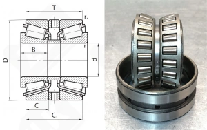 Подшипник 33287-33462D радиально-упорный роликовый конический 73.025-117.475-30.163 мм