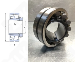 Подшипник 13518 Н (22220KMBW33+H320,22220ACKW33+H320) радиальный роликовый самоустанавливающийся 90-180-46/71 мм
