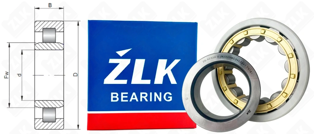 42320 Л (20) (NJ320MC3VL0241) ТК18 ZLK (токоизолированный)