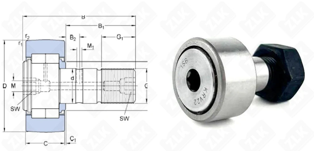 Ролик опорный KRV22 ISB-NBS