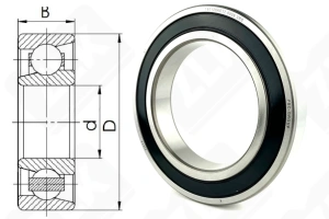 Подшипник 180126 (60262RS) радиальный шариковый 130-200-33 мм