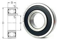 Подшипник шариковый 180309 (63092RS) 45×100×25 мм UBC
