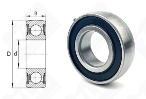Подшипник 580205 (CS205LLU) радиальный шариковый самоустанавливающийся 25-52-15 мм