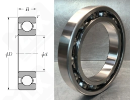 Подшипник 126 (6026) радиальный шариковый 130-200-33 мм
