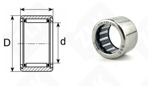 Подшипник HK1010 радиальный игольчатый 10-14-10 мм
