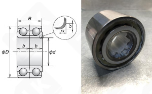 Подшипник SAC3062В (30TAC62СSUHPN7C) радиально-упорный шариковый 30-62-15 мм