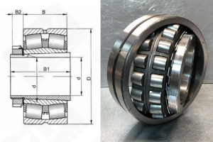 Подшипник 353607 Н (22308KMBW3+H2308) радиальный роликовый самоустанавливающийся 40-100-36 мм