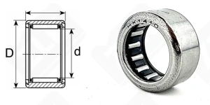 Подшипник HK1410 радиальный игольчатый 14-20-10 мм