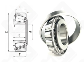 Подшипник 7315 (30315) радиально-упорный роликовый конический 75-160-40 мм