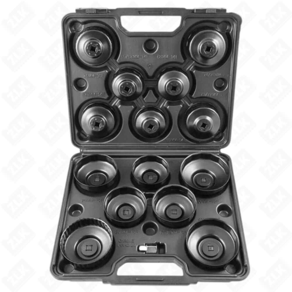 Набор съемников маслянного фильтра "чашка" 65-100 мм, 14 предметов THORVIK 