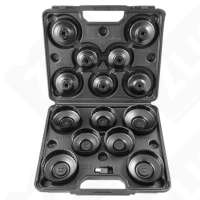 Набор съемников маслянного фильтра "чашка" 65-100 мм, 14 предметов THORVIK 