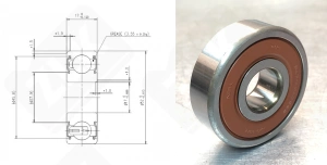 Подшипник B17-101AT1XDDG8BCM радиальный шариковый 17-52-16 мм